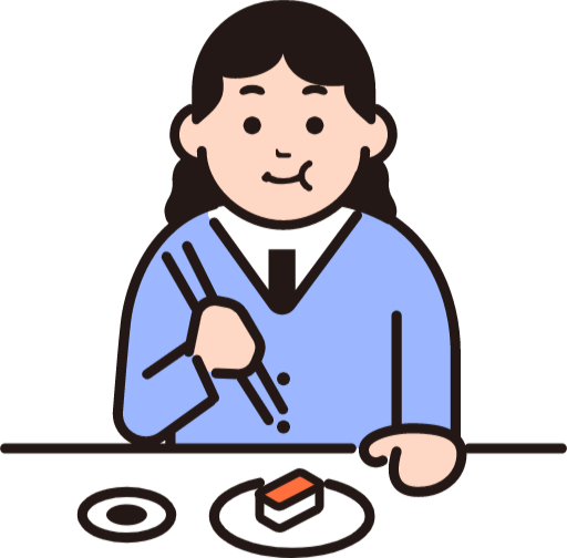 食事をしているイラスト